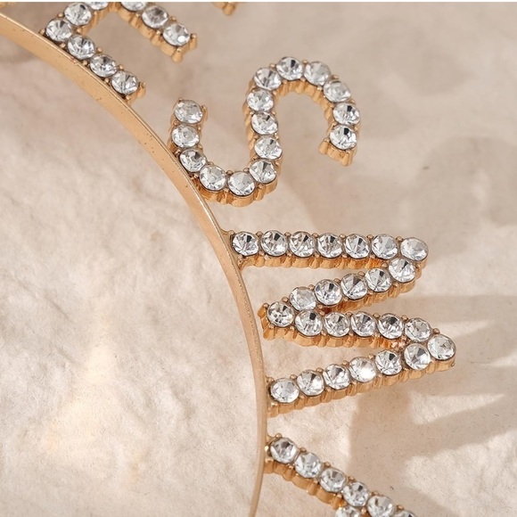 BRIDESMAID Gold Bridal Party Headband - Picture 5 of 5